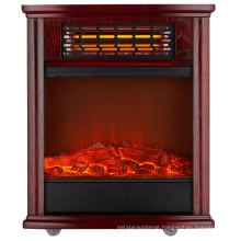 IF-1505A free standing type Wooden cabinet quartz tube real log flame effect room heater